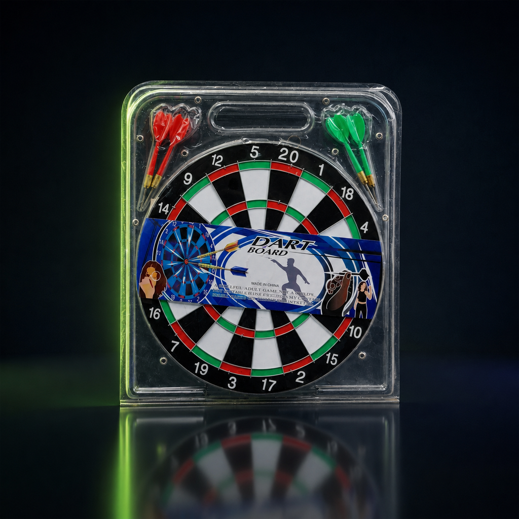 Dartboard Set with Steel-Tip Darts (Small)