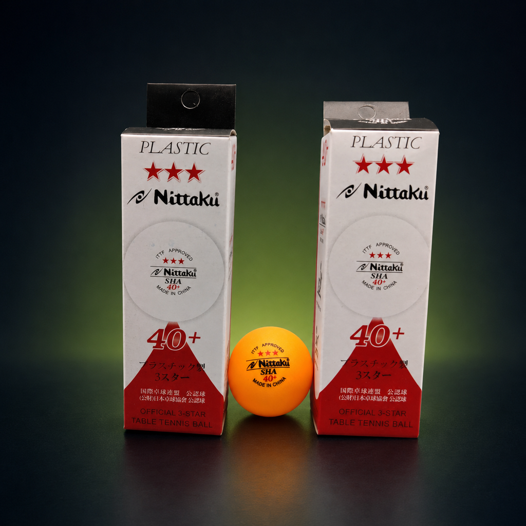 Nittaku SHA 40+ 3-Star Table Tennis Balls (Pack of 3)